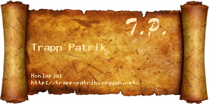Trapp Patrik névjegykártya